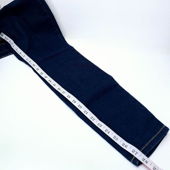 Michael Kors Izzy Skinny Fitted Denim Jeans Mid-Rise Dark Wash Sz 8 - Picture 11 of 13